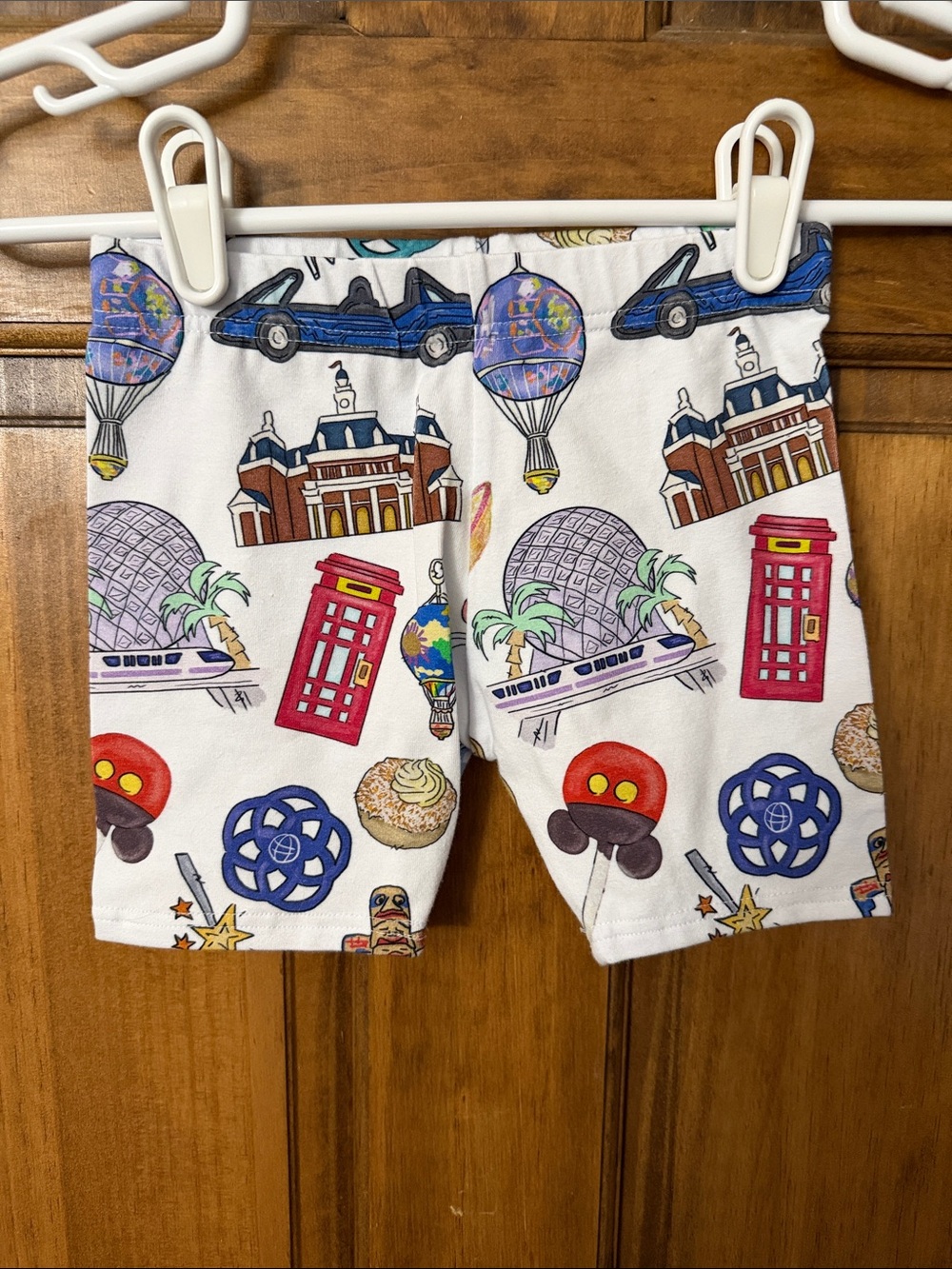 Hayden and Grant Disney Themed White Multicolor Print Peplum Top with shorts - Picture 6 of 7